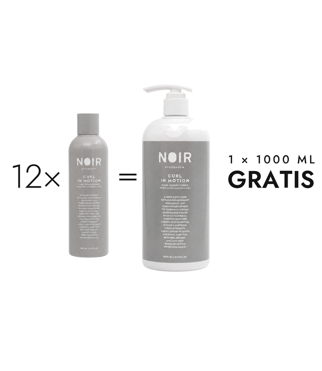 12 x 250 ml Curl In Motion Conditioner + 1 x 1000 ml cadeau