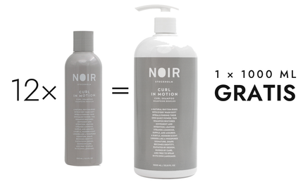 12 x 250 ml Curl In Motion Shampoo + 1 x 1000 ml cadeau