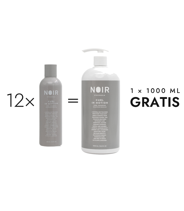 12 x 250 ml Curl In Motion Shampoo + 1 x 1000 ml cadeau