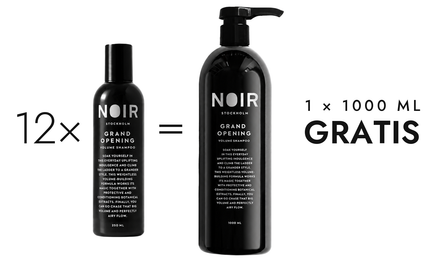 12 x 250 ml Grand Opening Shampoo + 1 x 1000 ml cadeau