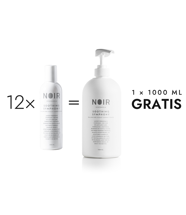 12 x 250 ml Soothing Symphony Conditioner + 1 x 1000 ml cadeau