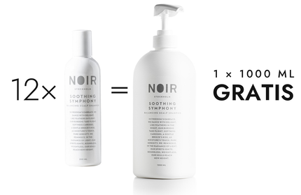 12 x 250 ml Soothing Symphony Shampoo + 1 x 1000 ml cadeau